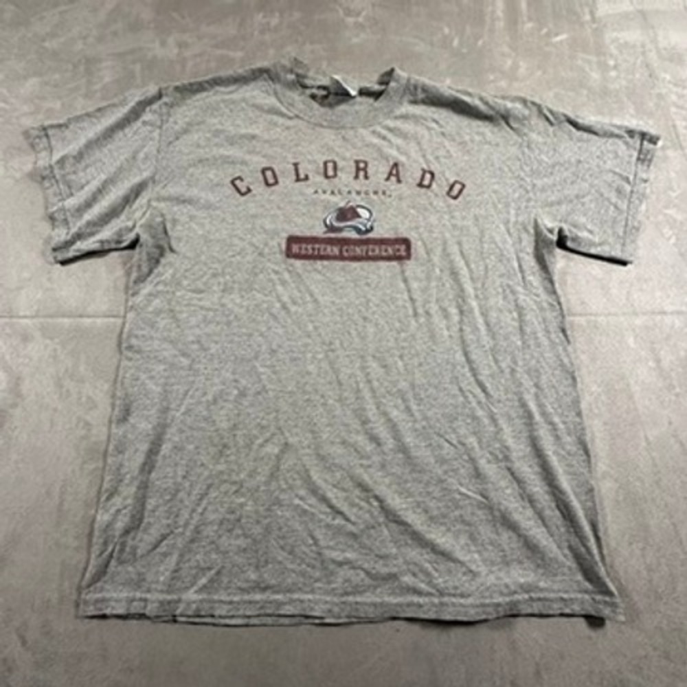 M&O Knits Colorado Avalanche T-Shirt Mens Western Conference Medium Gray